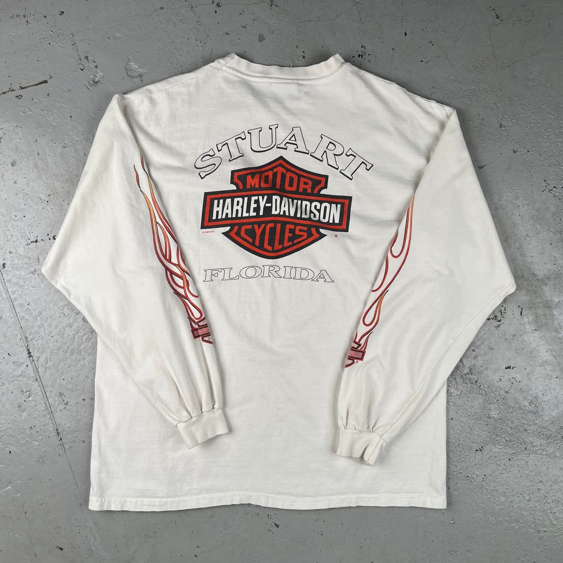 빈티지 할리데이비슨 쉴드 로고 플레임 롱슬리브 상품이미지3