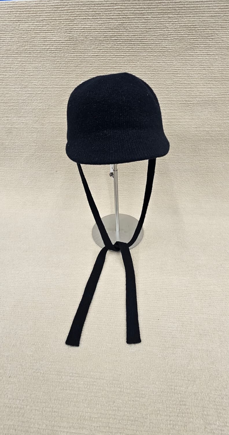 [새상품] 빔즈(Beams) 울 혼방 리본 캡 - 블랙 상품이미지2