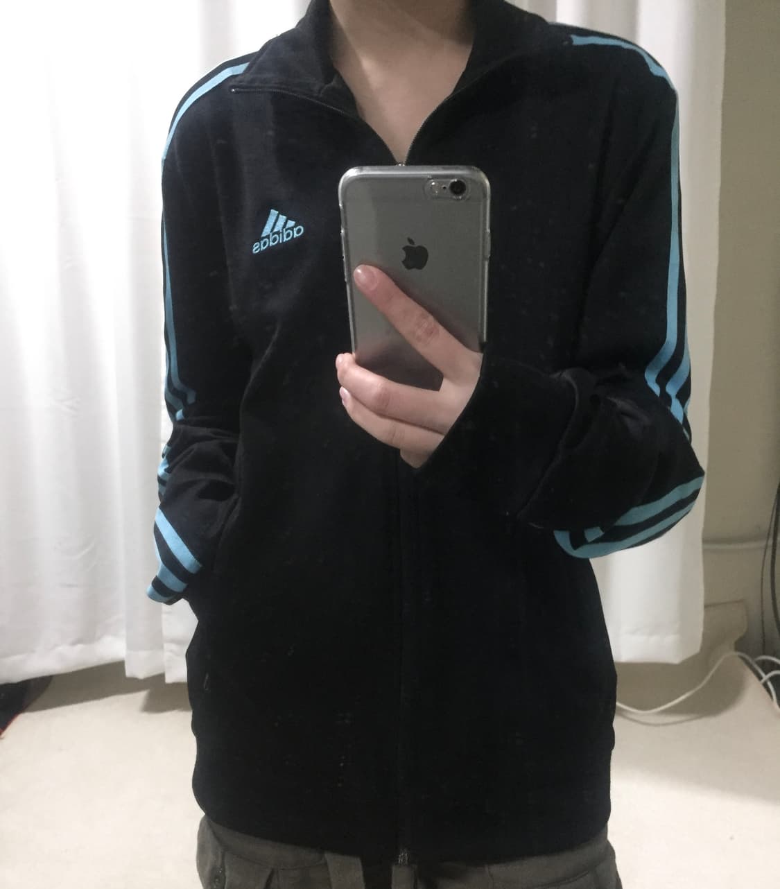 아디다스 블랙 하늘 검하 져지 트랙탑 100 상품이미지1