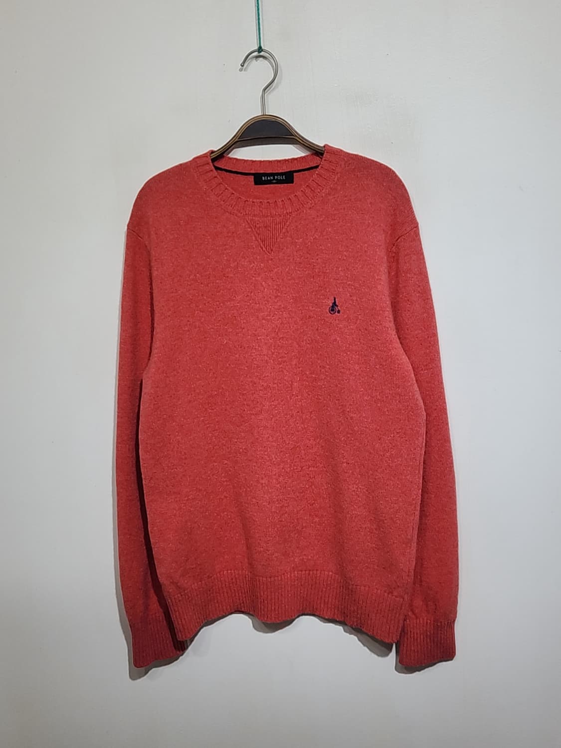 (100) 빈폴 니트 살구색 라운드 울스웨터 캐주얼  상품이미지1