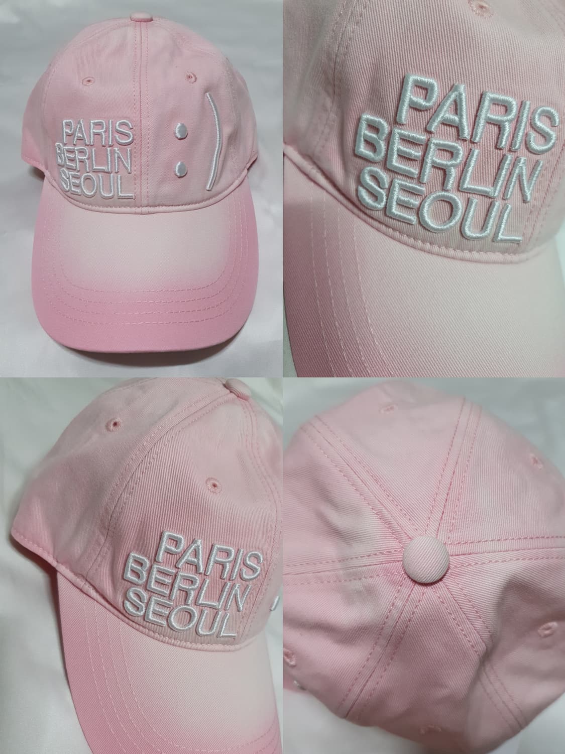 핑크 스마일 그라데이션 더뮤지엄비지터 모자 볼캡  상품이미지4
