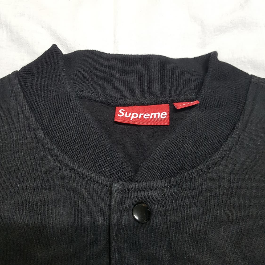 L 슈프림 스냅 프론트 스웻 자켓 스몰 박스 로고 블랙 supreme 상품이미지5