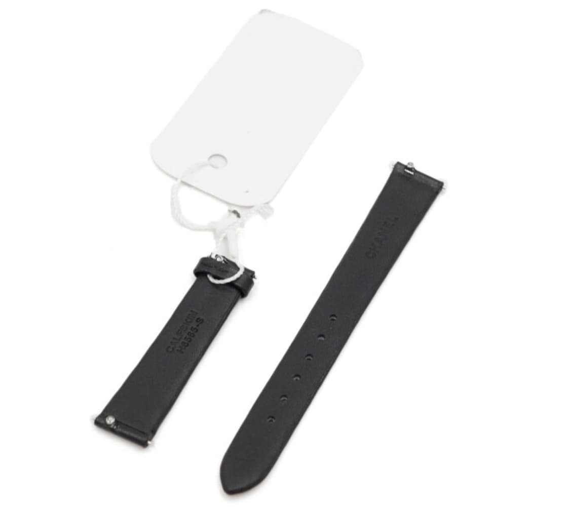 새제품 샤넬 보이프렌드 시계 스몰 사이즈 블랙 퀼팅 가죽 스트랩 시계줄 상품이미지2