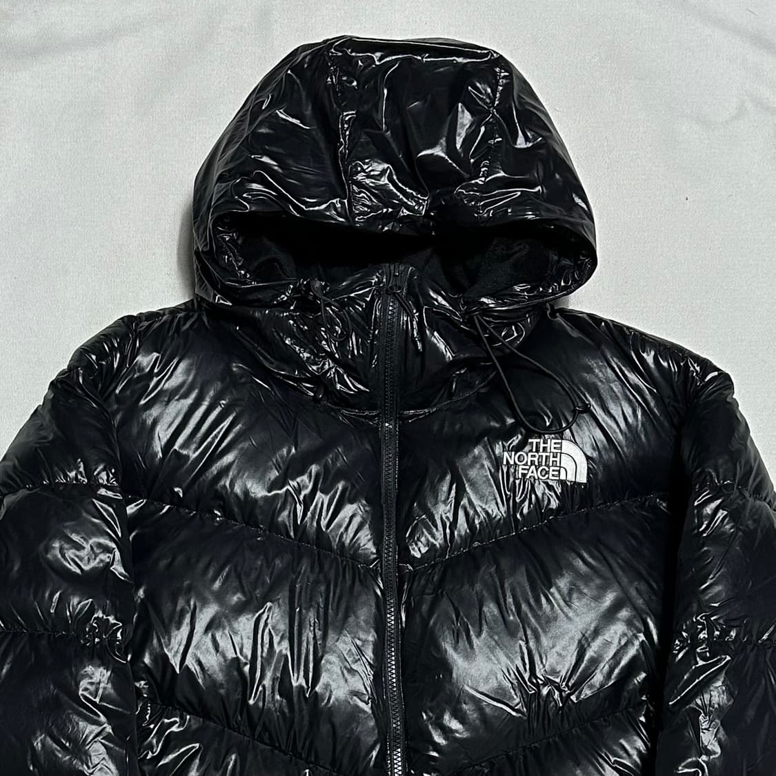 XL 노스페이스 블랙 유광 다운 패딩 상품이미지1