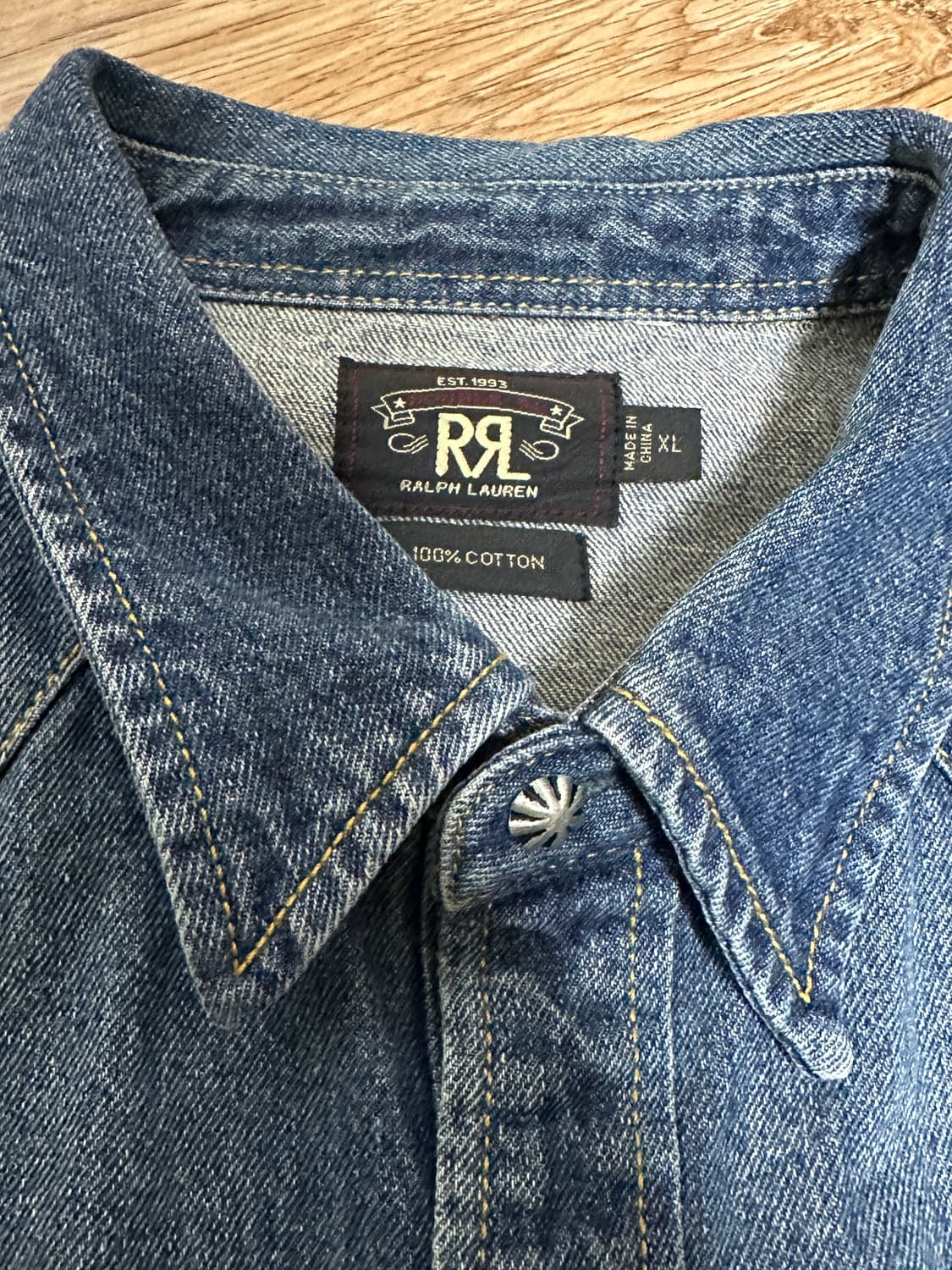 더블알엘 웨스턴 데님 셔츠 상품이미지2