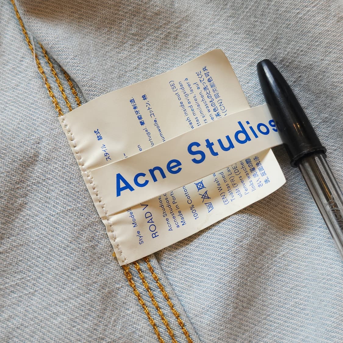 아크네 스튜디오 블라콘스트 원포켓 워시드 데님셔츠 48 상품이미지9