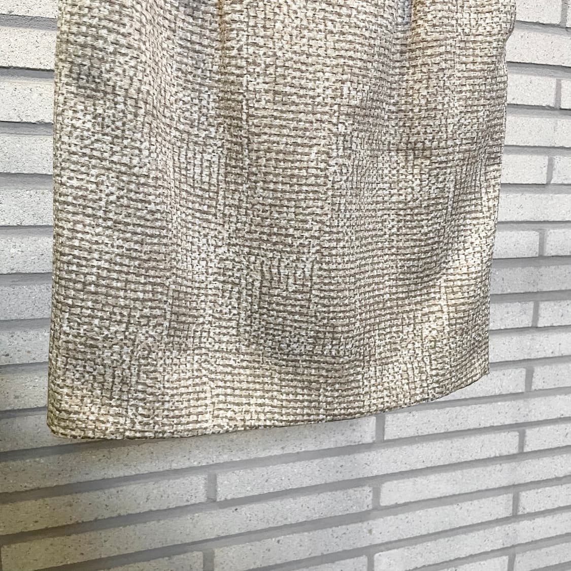 JPN VINTAGE 미니 스커트 텍스처위브 핀턱 디테일 아이보리 상품이미지5