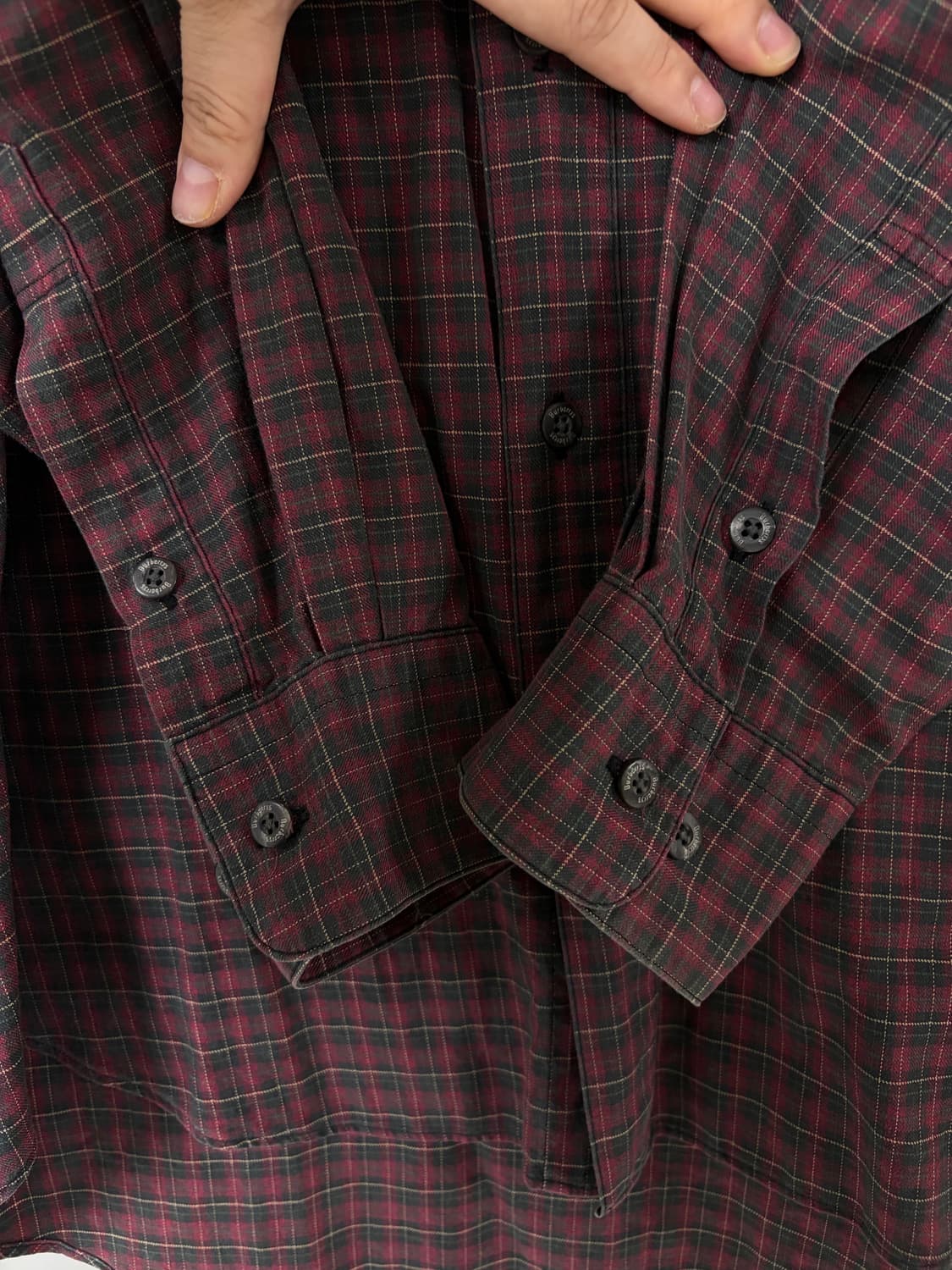 90s Burberrys tartan check shirt L 상품이미지6