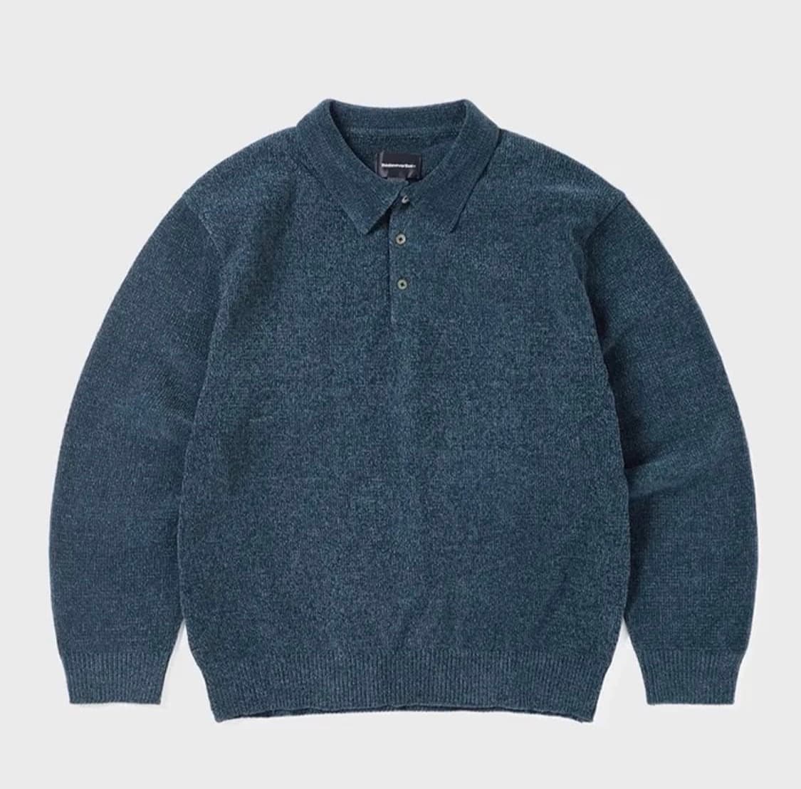 Thisisneverthat velvet knit polo blue 상품이미지2