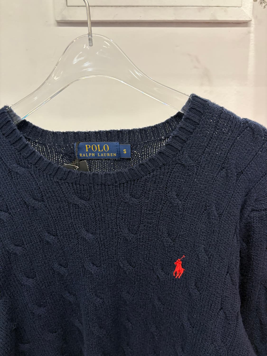 Polo red logo knit navy 상품이미지2