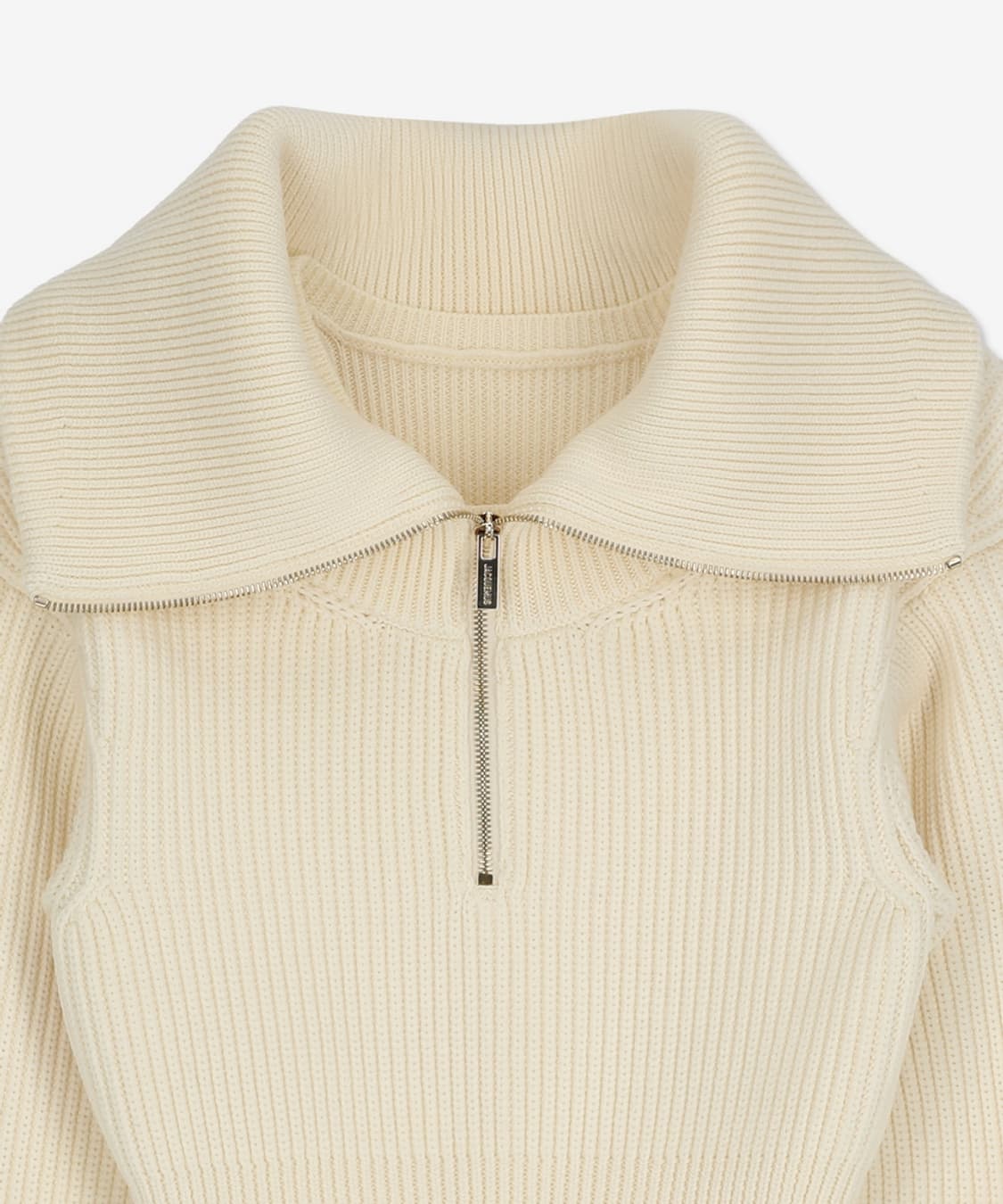 자크뮈스 리소울 라 마일레 니트 하프 반집업 크림 아이보리 상품이미지2