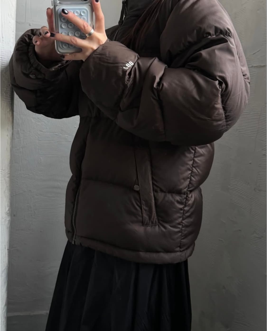 온딧 빈티지 노스페이스 구형 브라운 눕시 다운자켓 상품이미지3