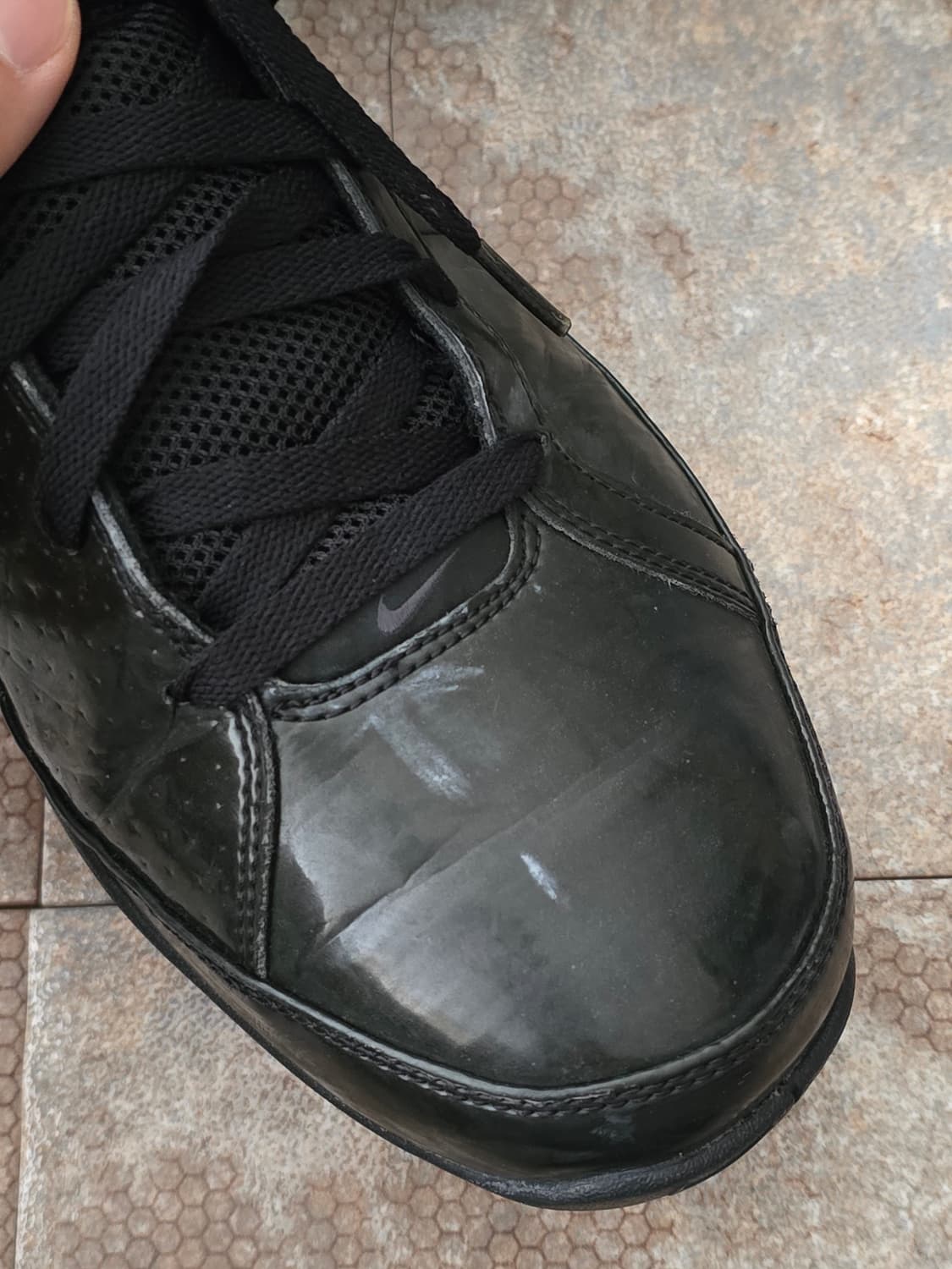 (285)나이키 빈티지 줌 허슬 블랙 페이턴트  상품이미지5