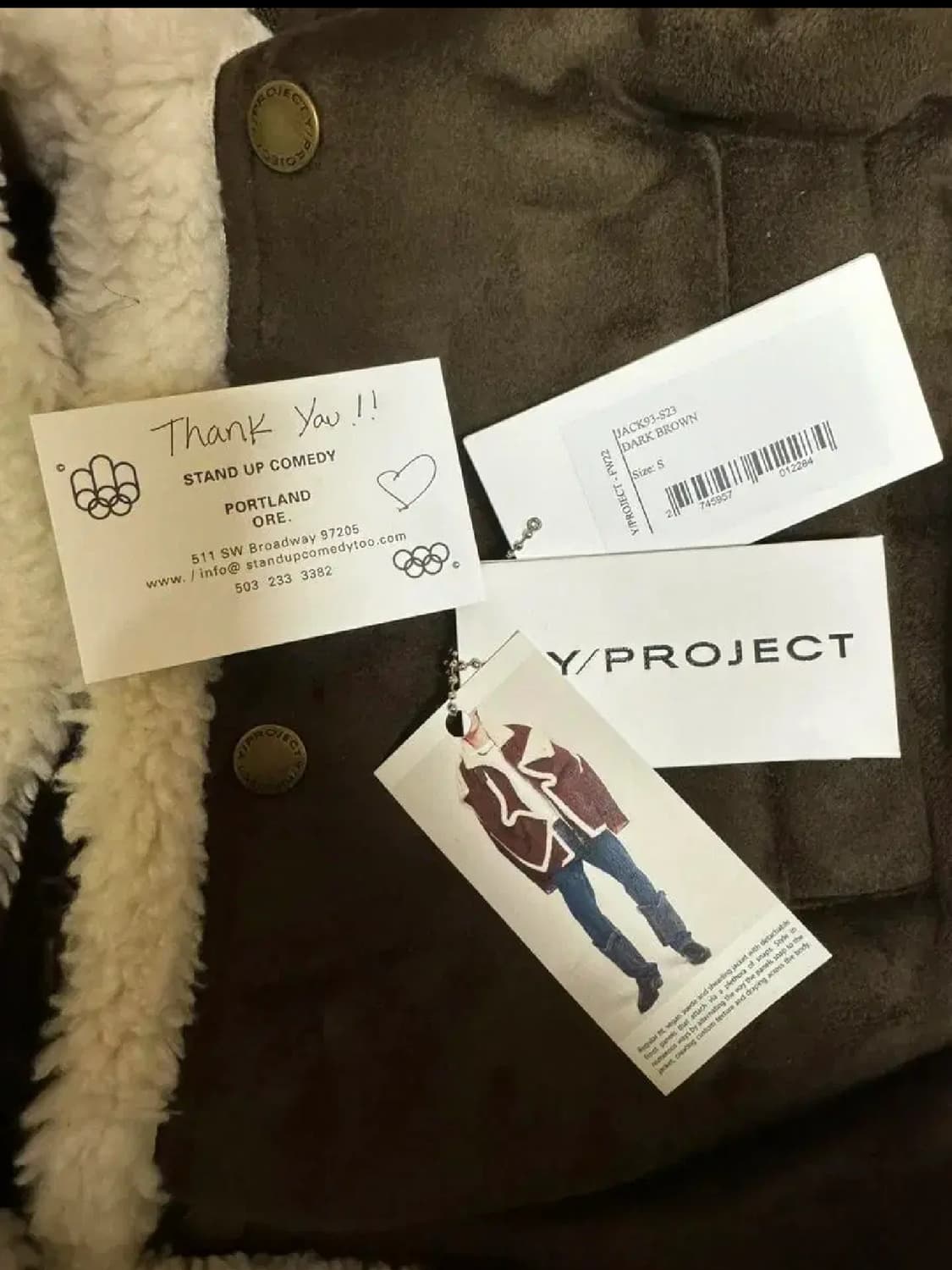 와이프로젝트 스냅 패널 시어링 자켓 S 상품이미지2