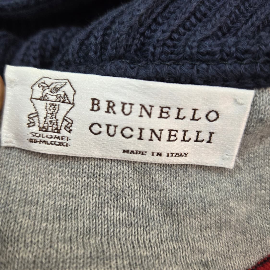 브루넬로 쿠치넬리 리브드 코튼 니트 후드집업 가디건 상품이미지3