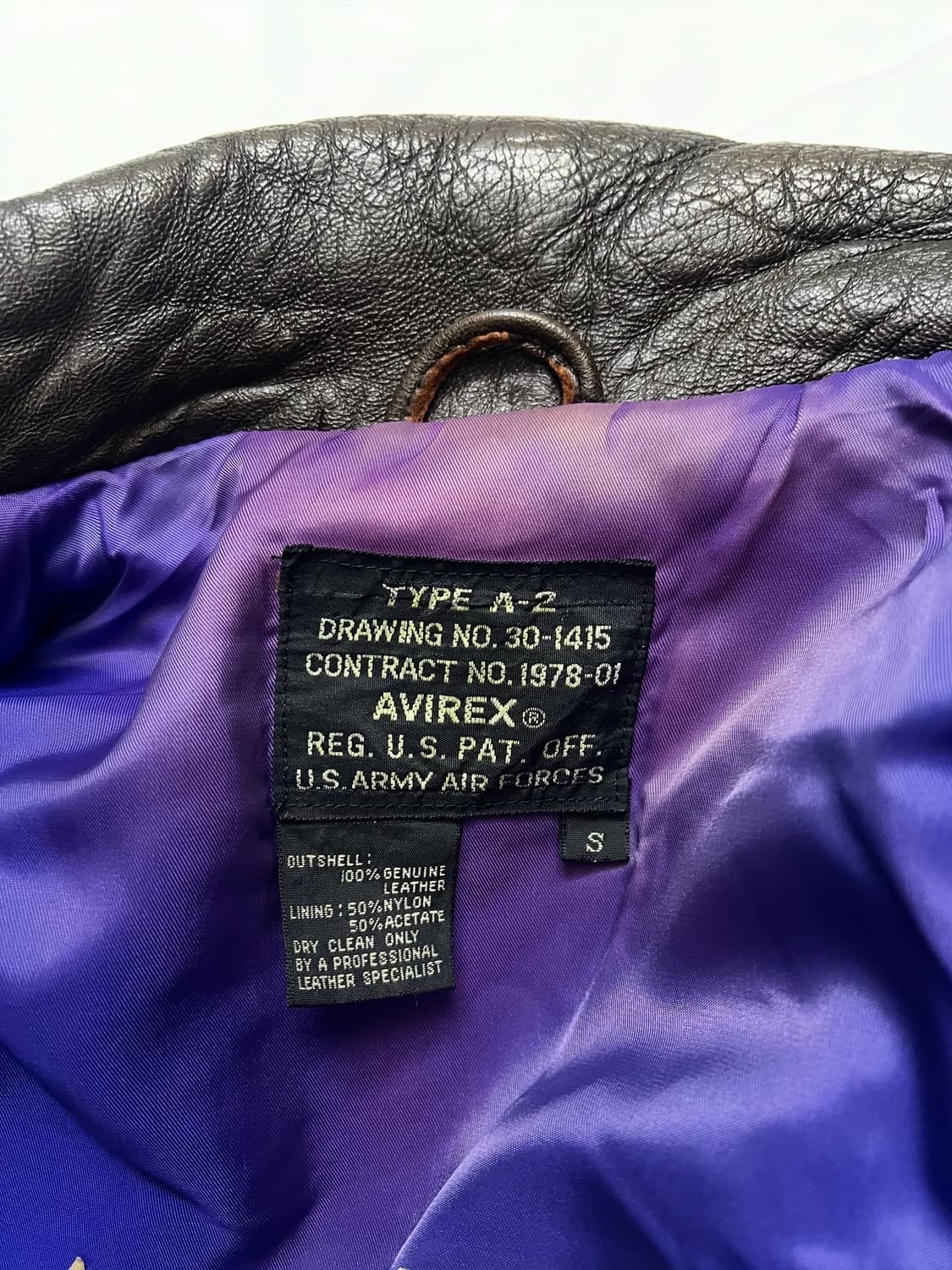 아비렉스 A-2 가죽자켓 상품이미지5