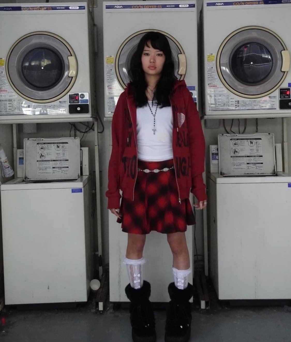 제노리포트 후드 집업 레드 상품이미지3