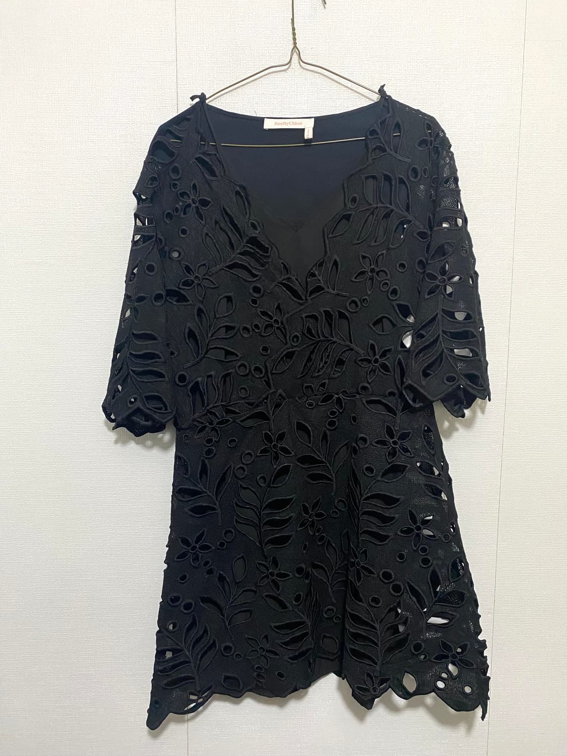 씨바이 끌로에 블랙 레이스 원피스 상품이미지9