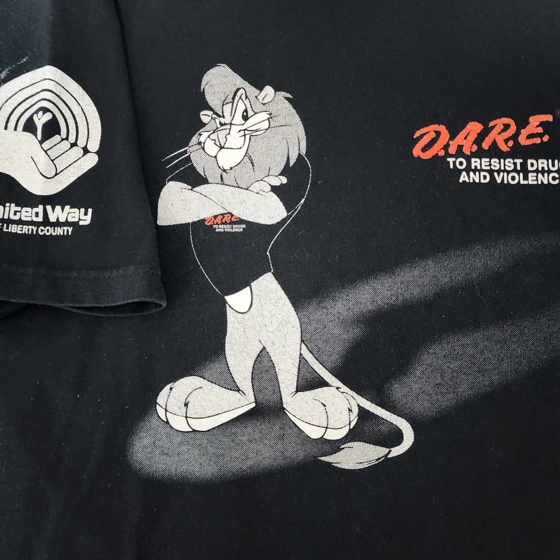 [XL] 90s 빈티지 DARE 라이온 티셔츠 블랙 ver.4 상품이미지2