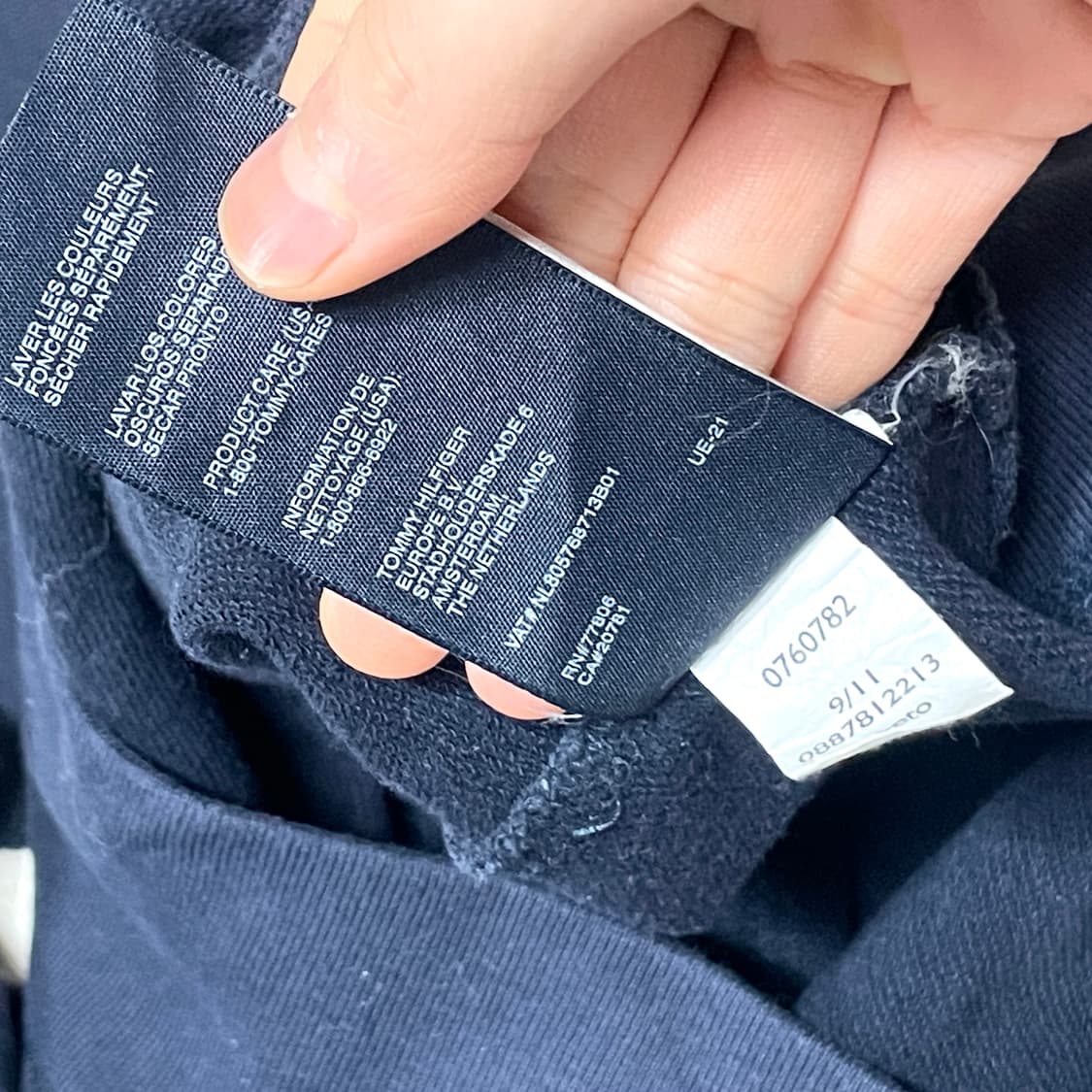 타미힐피거 네이비 후드티셔츠 여성S 상품이미지5