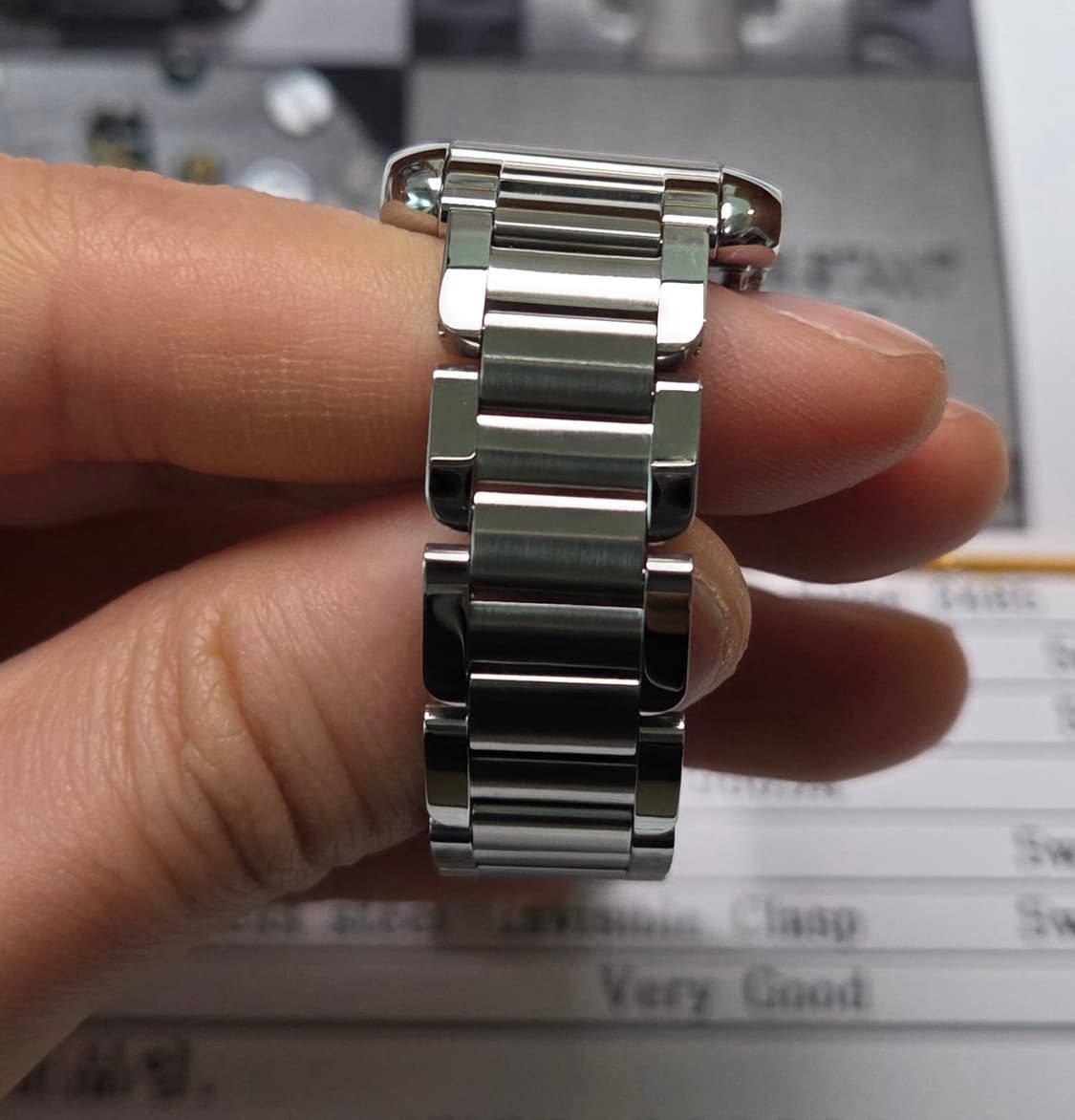 까르띠에 앙글레즈 탱크 스몰 클래식로만판 쿼츠 브레이슬릿 ver. (감정 상품이미지6