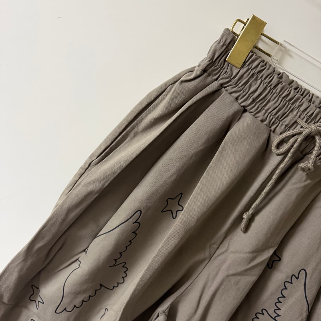 새상품 여자 면 와이드팬츠 (카키) 상품이미지4