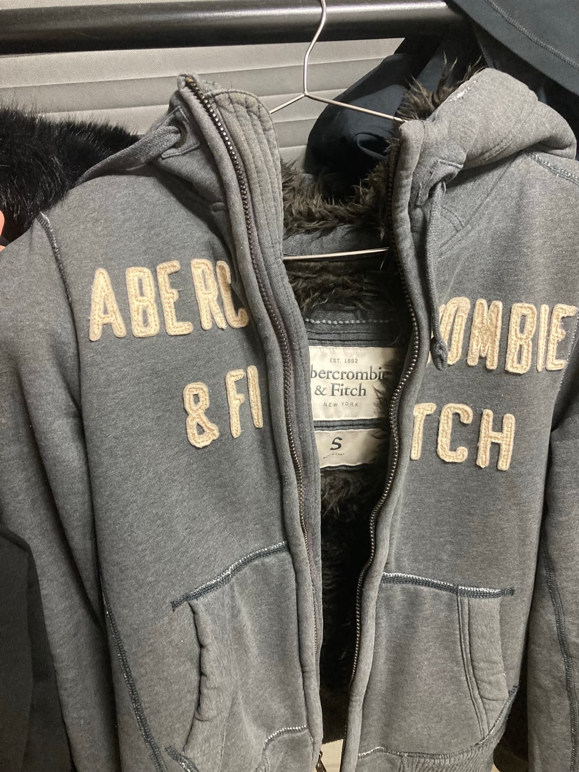 아베크롬비 울프죠 퍼 후드집업 상품이미지2