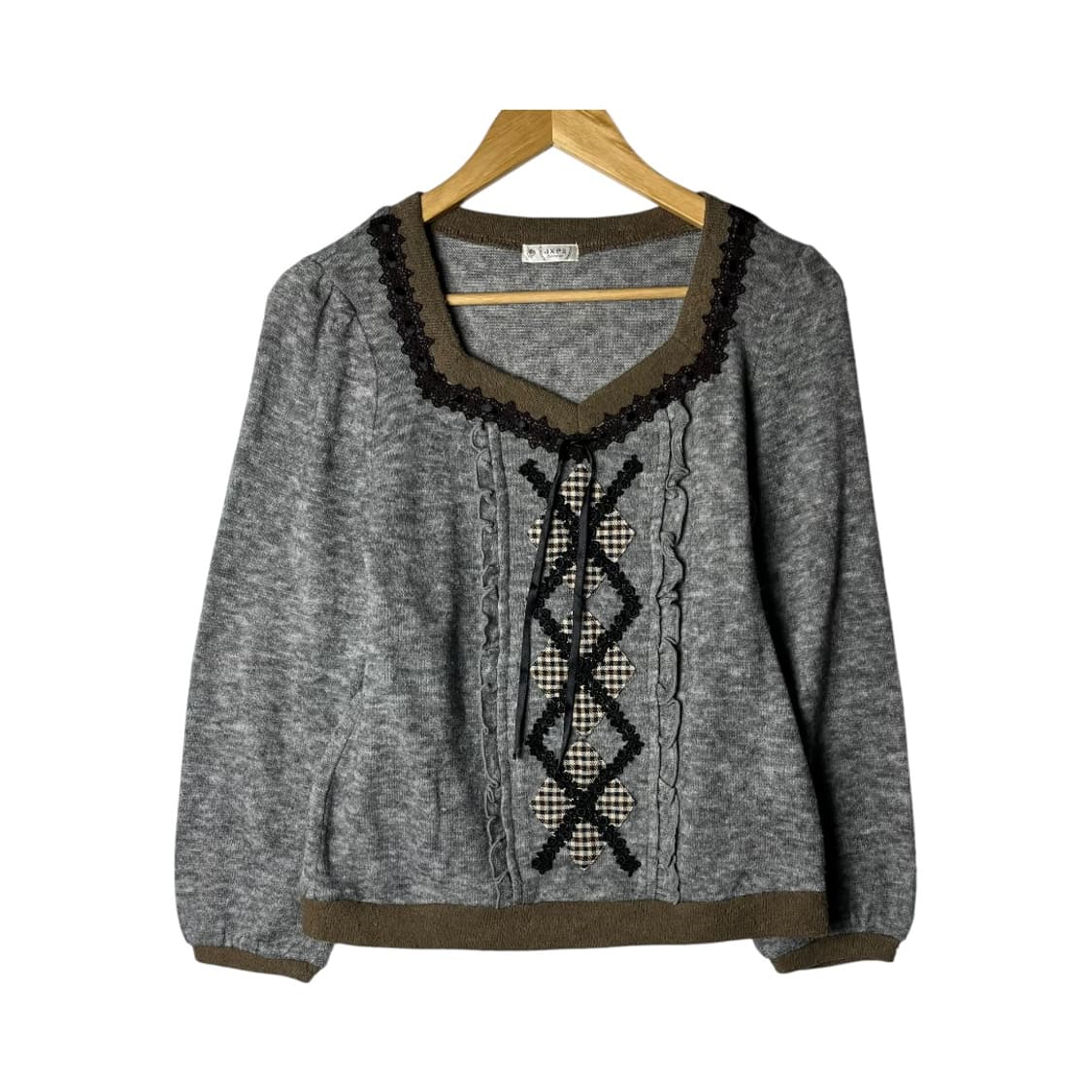 [Axes femme] 엑시즈팜 아가일 니트 상품이미지1