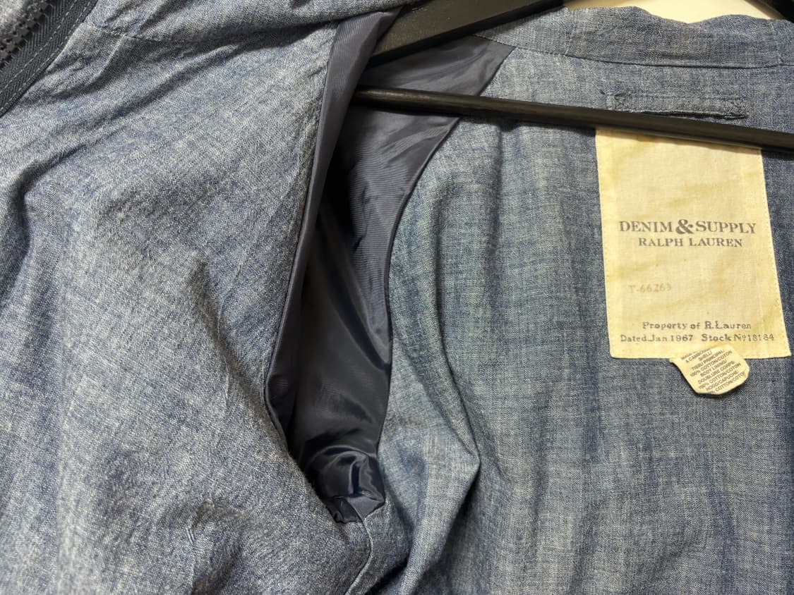 폴로 데님앤서플라이 샴브레이 코튼 후디점퍼 자켓 상품이미지4