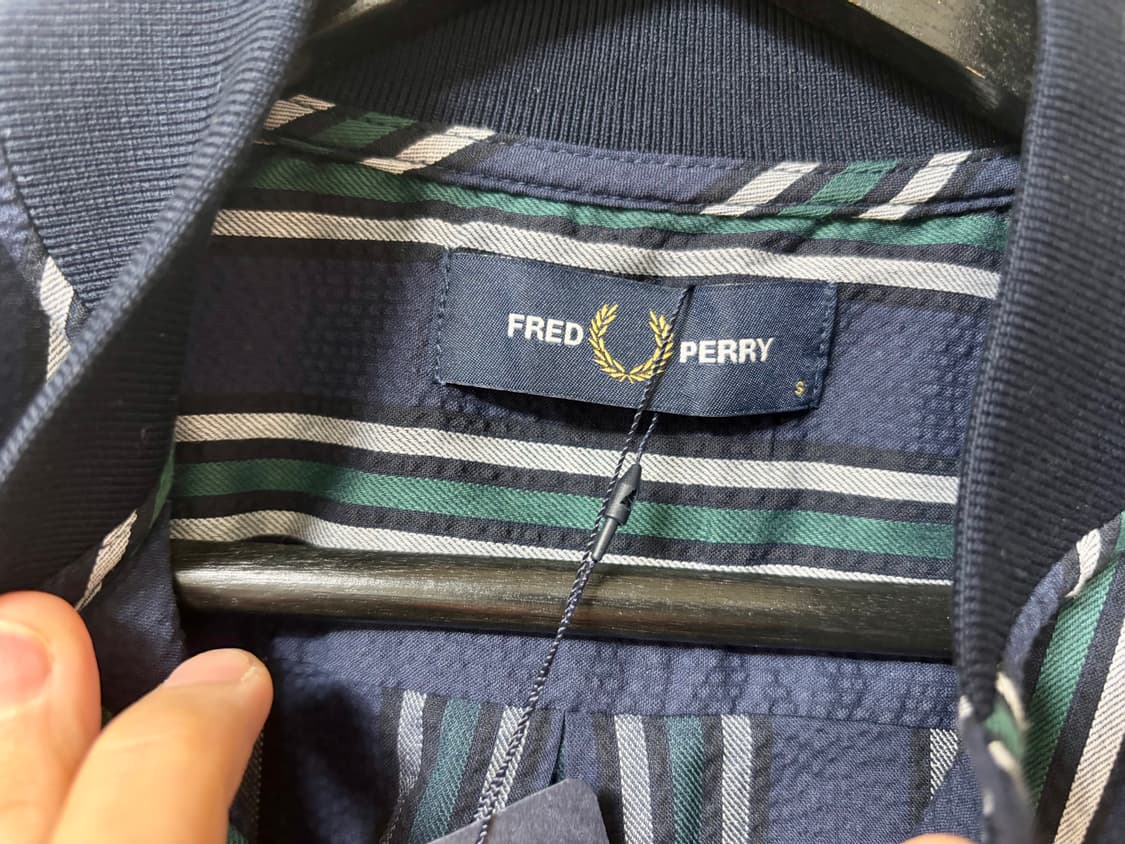 프레드페리 시어서커 셔츠 자켓 시보리 90~95 새제품 상품이미지3