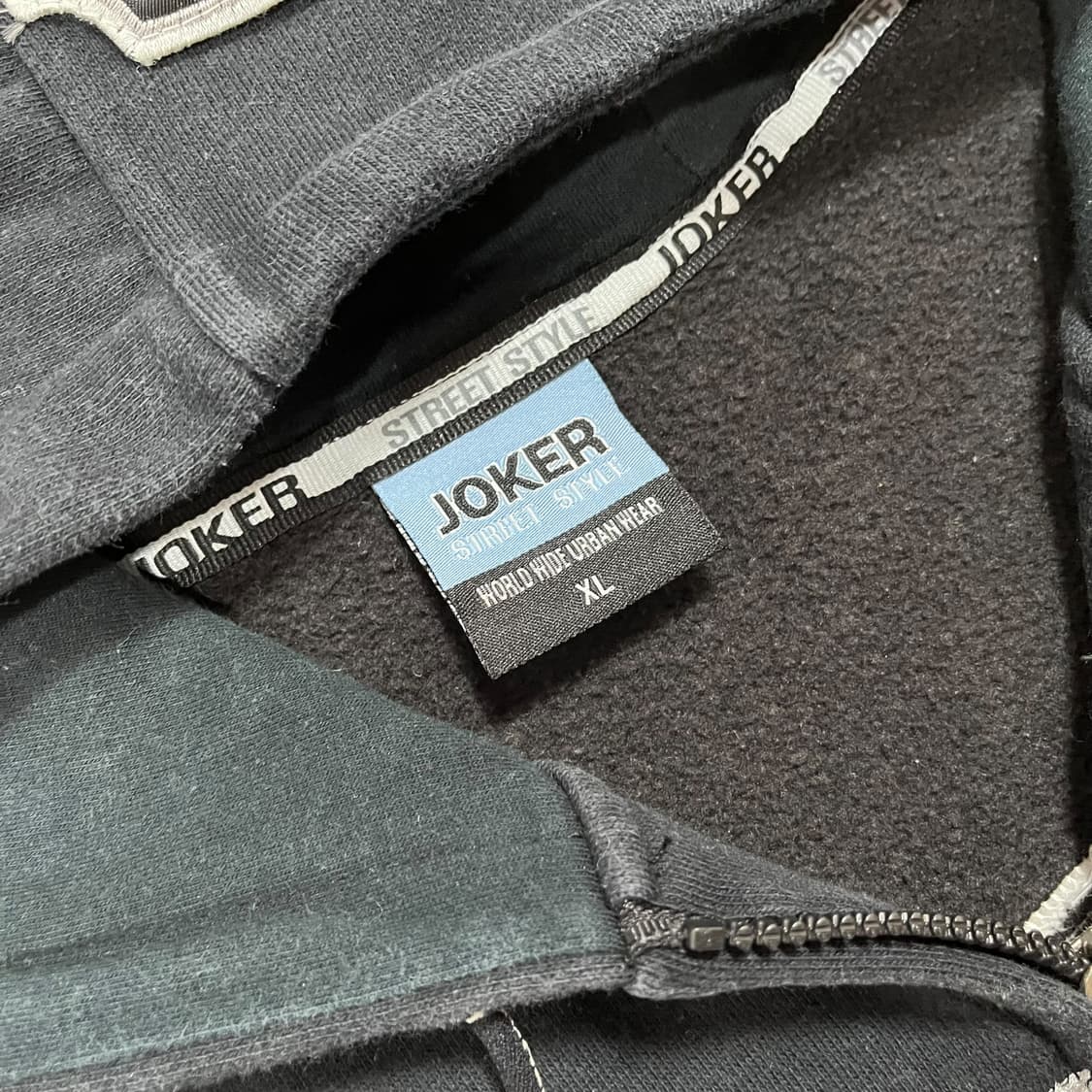 조커 블랙&화이트 77 넘버 올드스쿨 후디 집업 상품이미지4