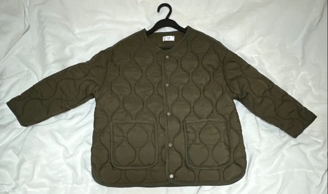 [미 시착 새 상품] 돈비레잇 퀼팅 자켓 카키 상품이미지4