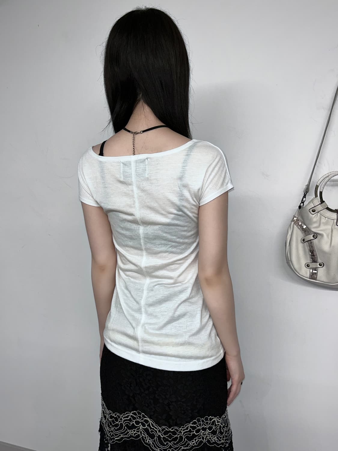 CRACK Y2k Punk Graphic Loose Neck Top 상품이미지4