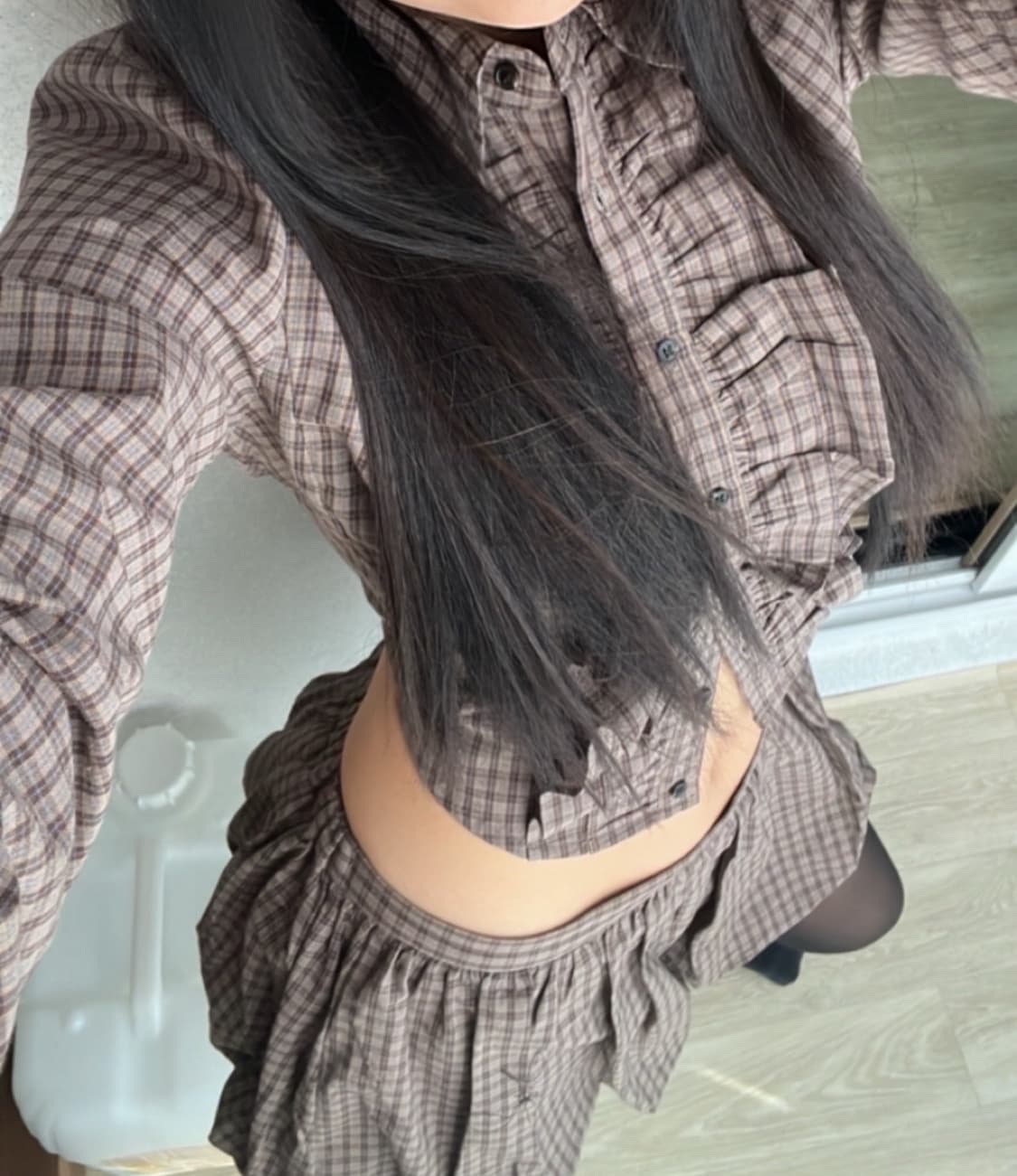 더포르타 프릴셔츠 벌룬쇼츠 셋업 상품이미지6