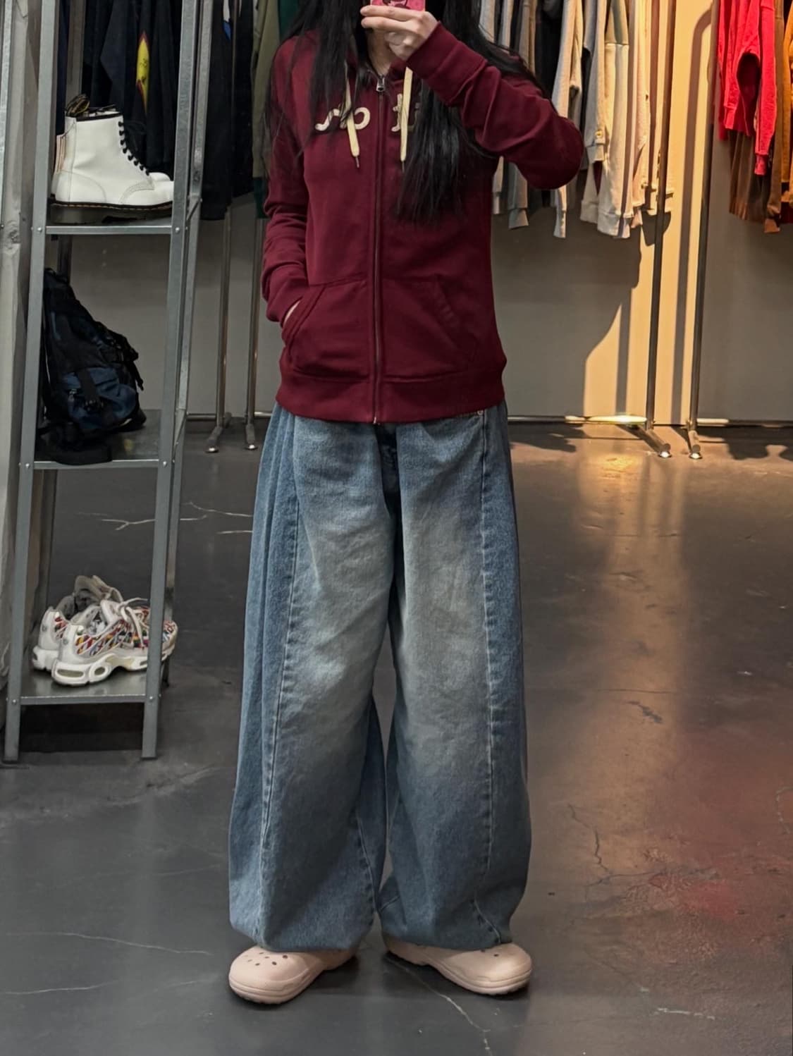 아베크롬비 버건디 후드집업 A3176 상품이미지1