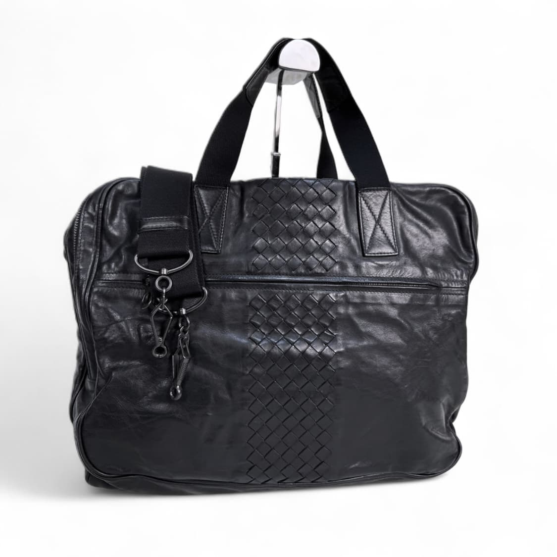 보테가베네타 인트레치아토 소가죽 보스톤백 상품이미지1