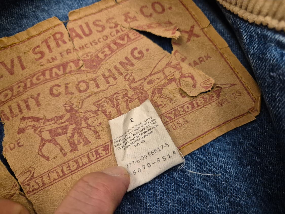 80s 리바이스 데님 롱 코트 상품이미지9