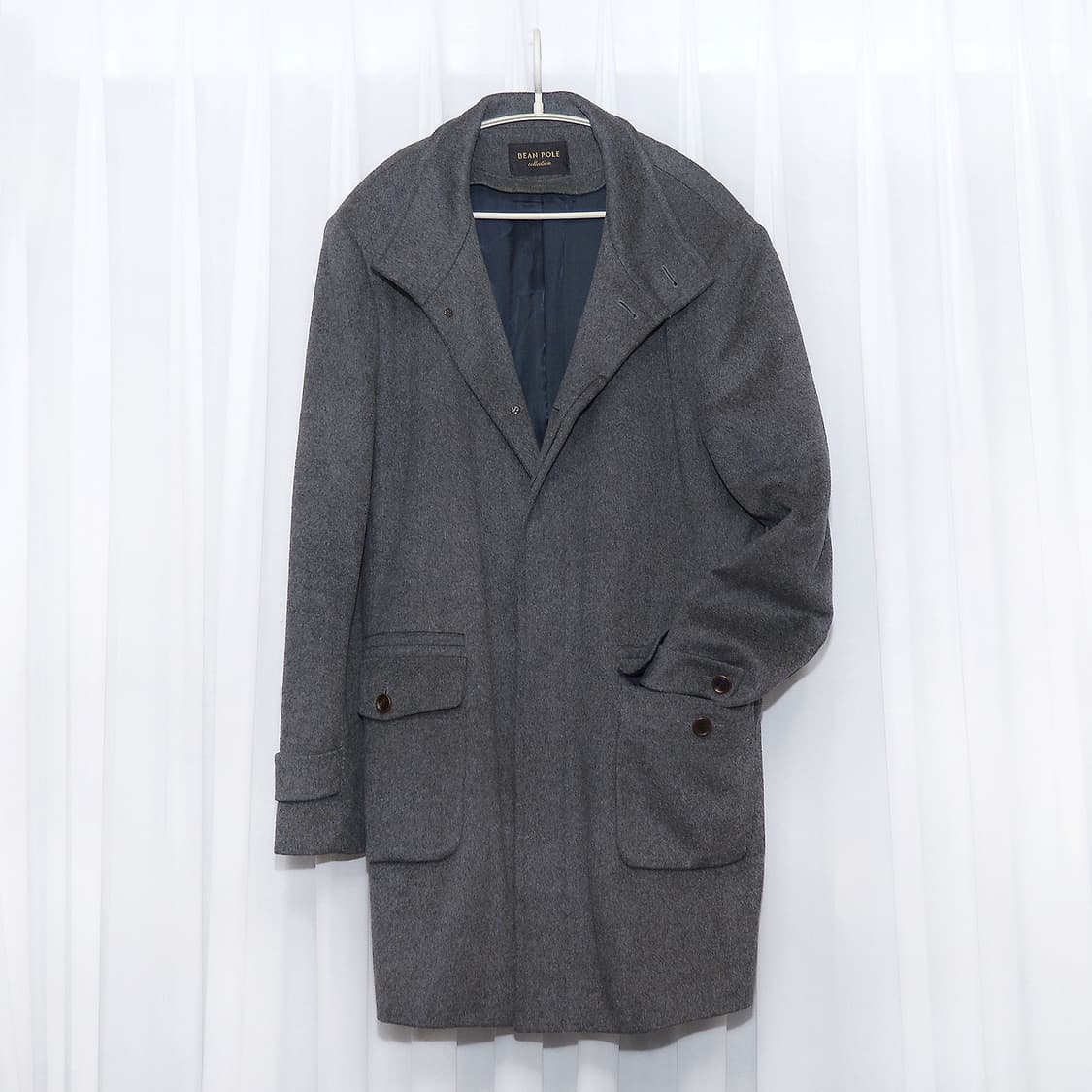 빈폴 컬렉션 이탈리안 캐시미어 하이넥 스탠카라 코트 (100-105) 상품이미지1