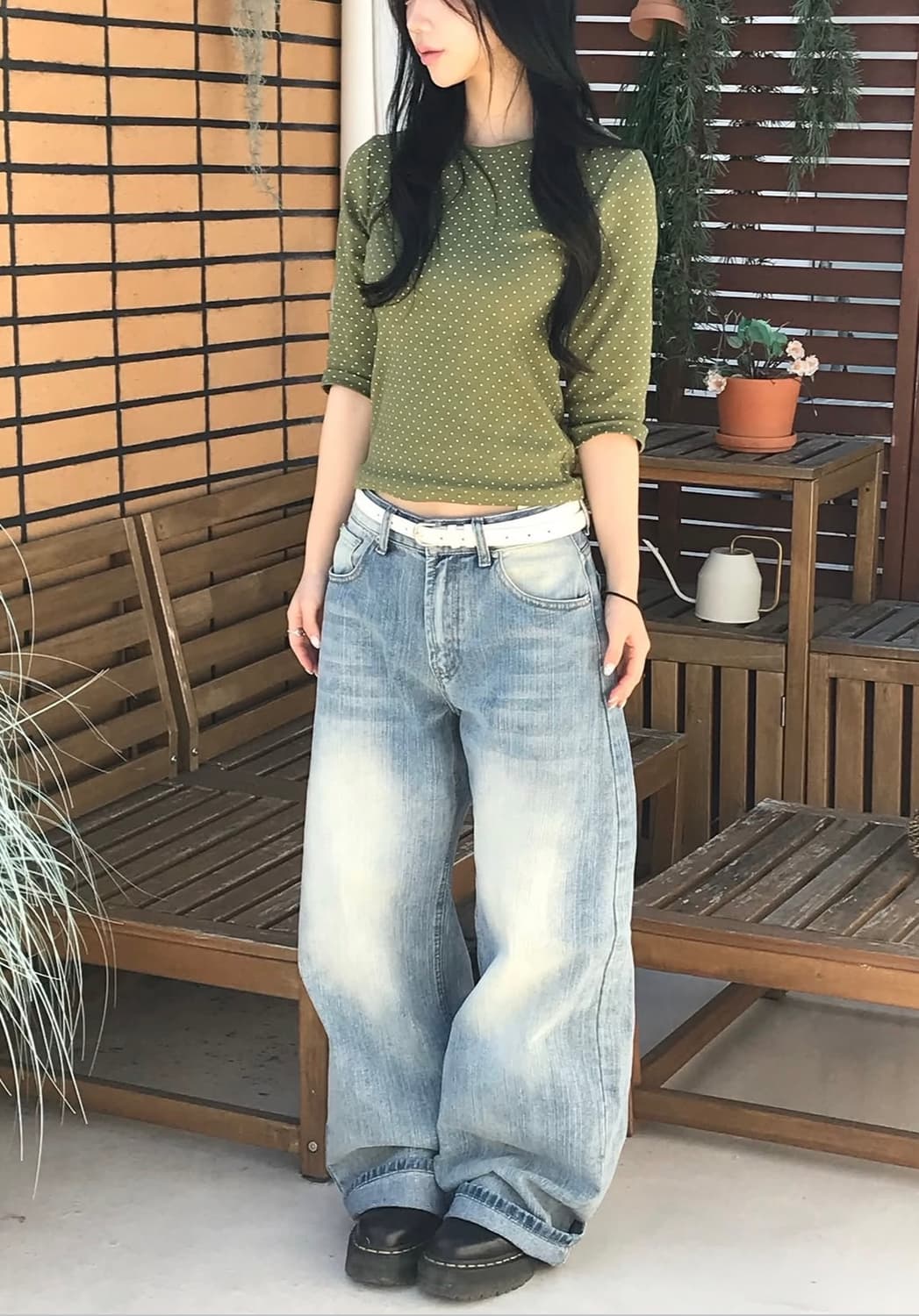 (새상품) Kirev키레브 올리브티, 청바지 상품이미지6