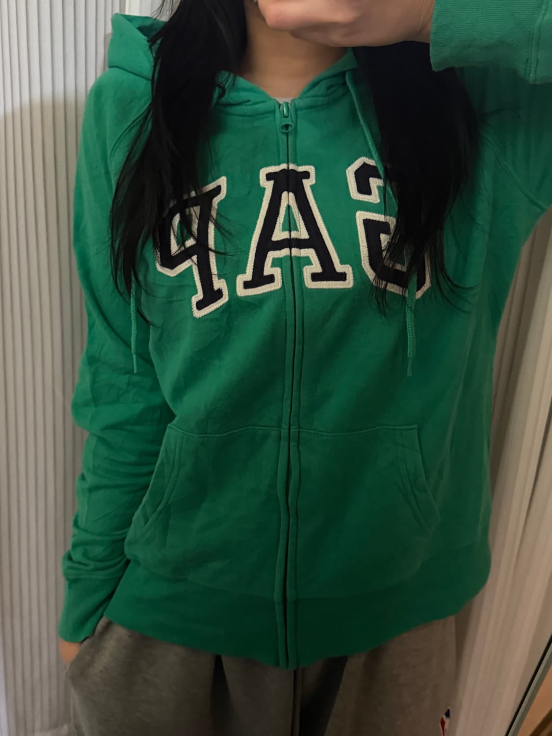 갭 초록 후드집업 m 상품이미지1