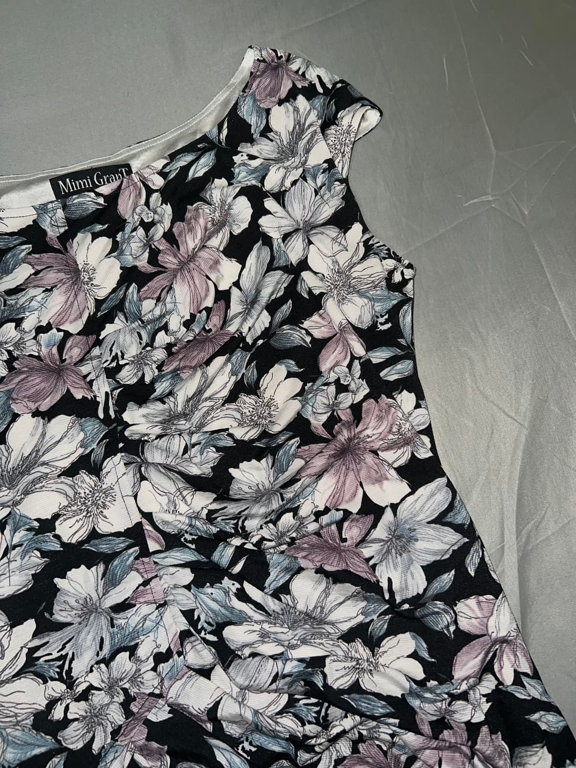 ✨vintage black flower pattern dress✨ 상품이미지4