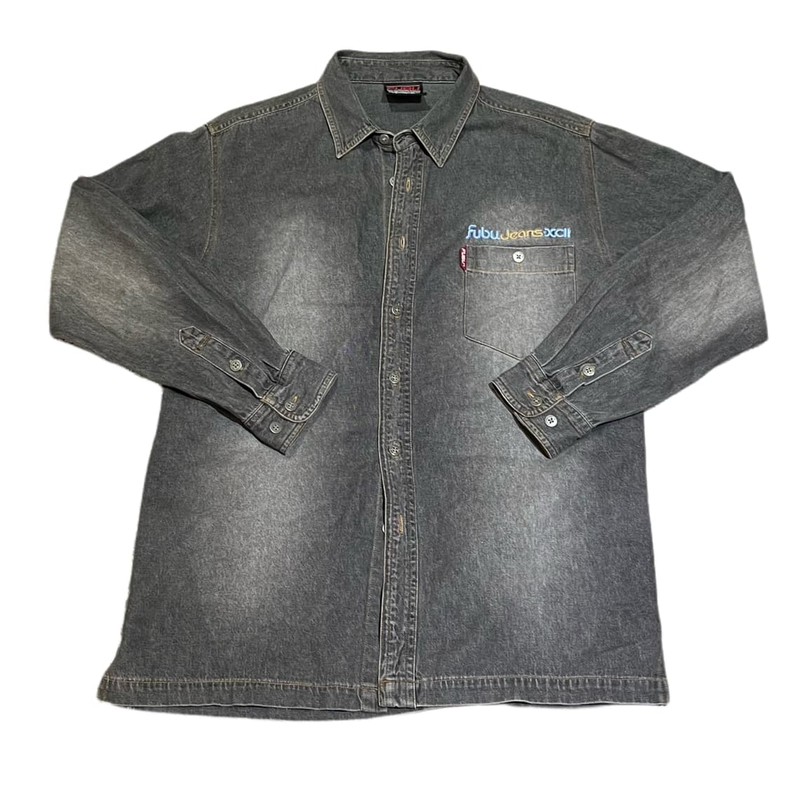 FUBU 흑청 워싱 셔츠 상품이미지3