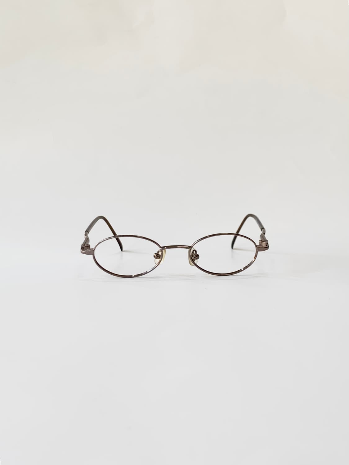 [픽키-592] (Small) 딥브라운 메탈 오벌 안경테 클래식 엔틱 상품이미지2