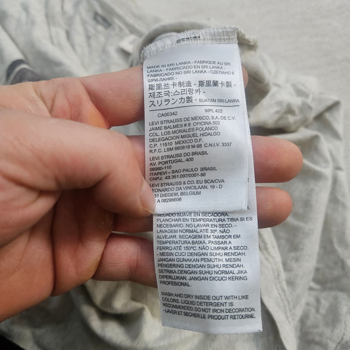 M 리바이스 빅로고 화이트 반팔티 0303Y 상품이미지5