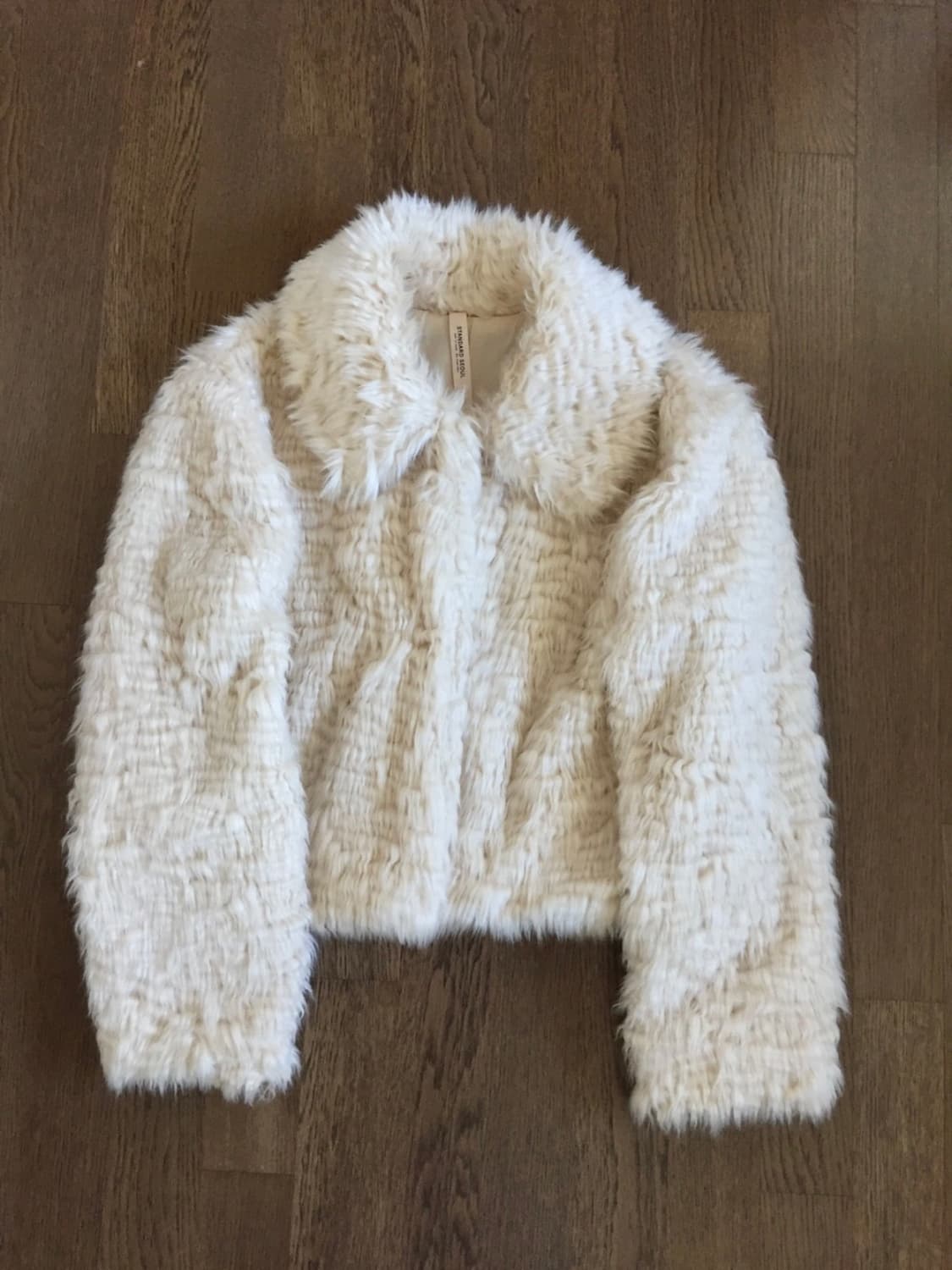 아이보리 부클 퍼자켓 fur jacket 상품이미지1