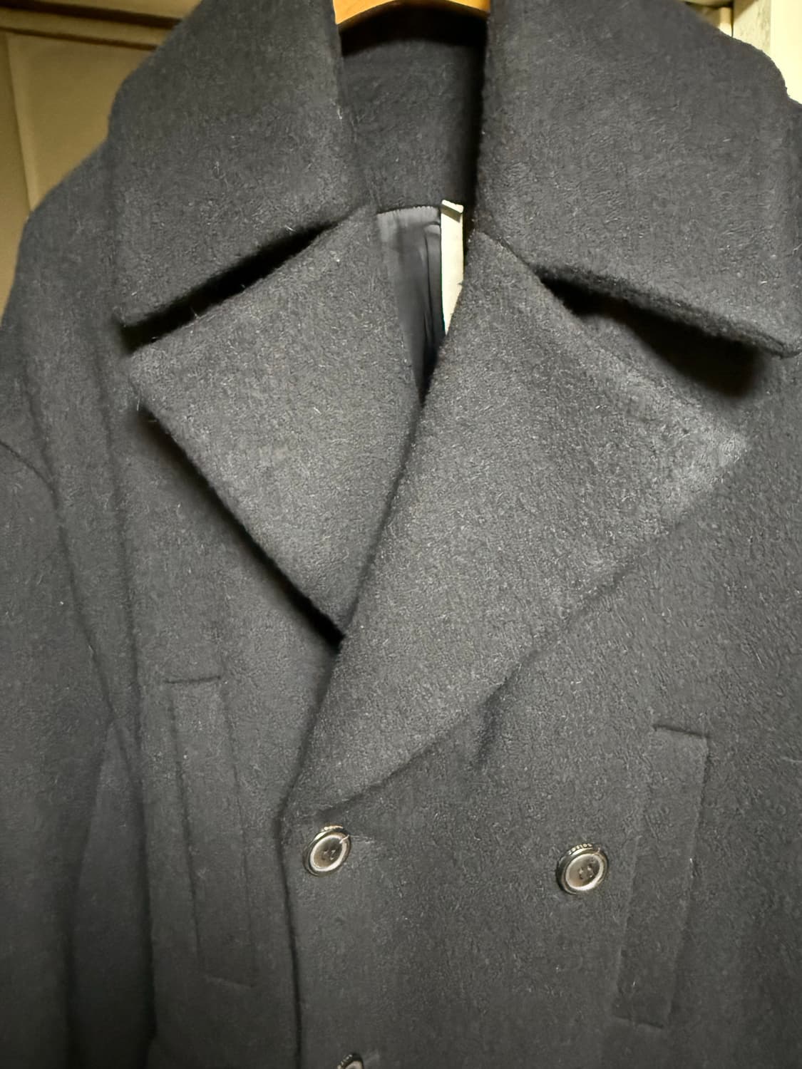 노이어 알파카 오피서 맥시 코트 (블랙, 48) 상품이미지3