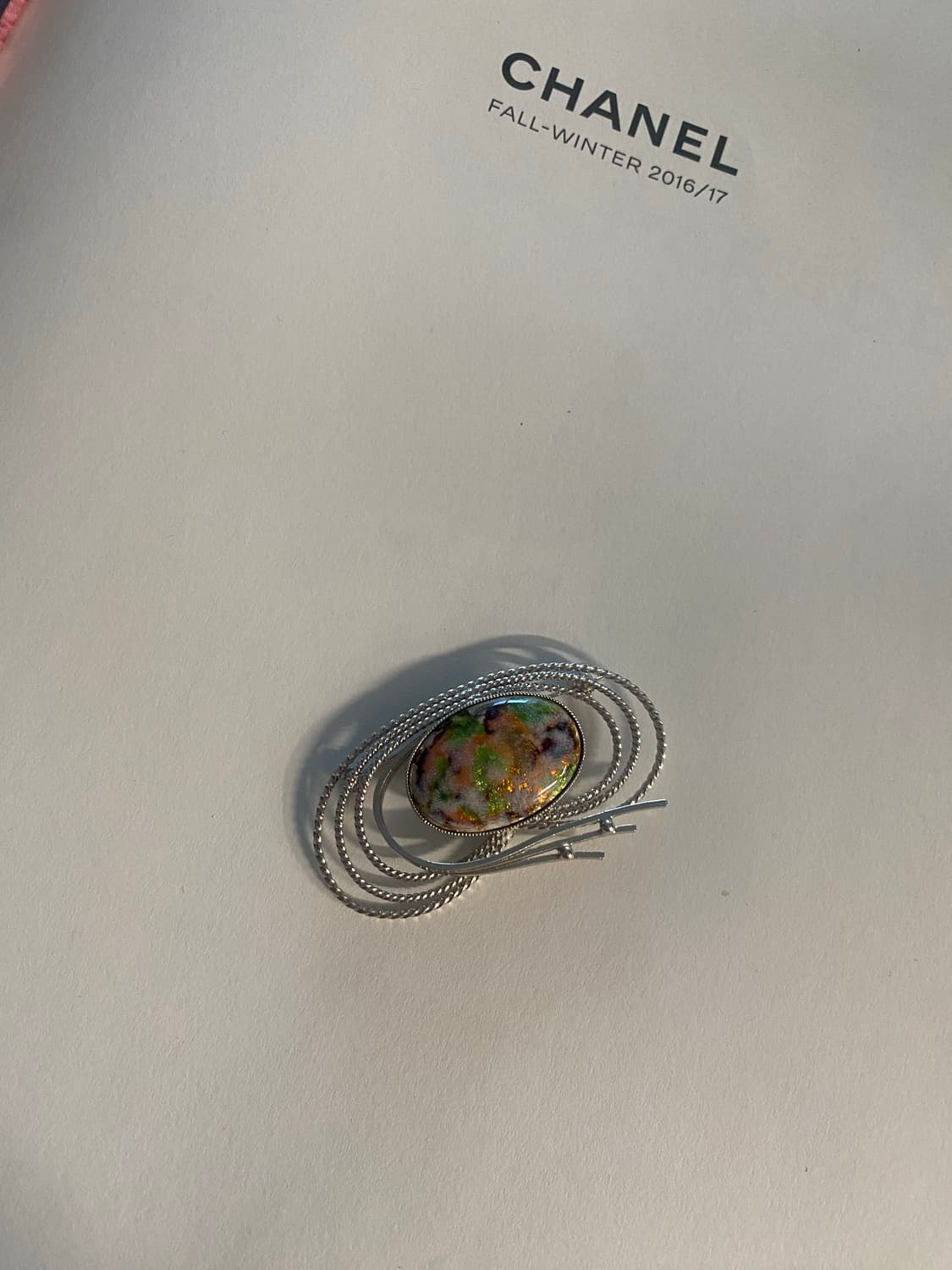 빈티지 오벌 스톤 브로치 상품이미지1