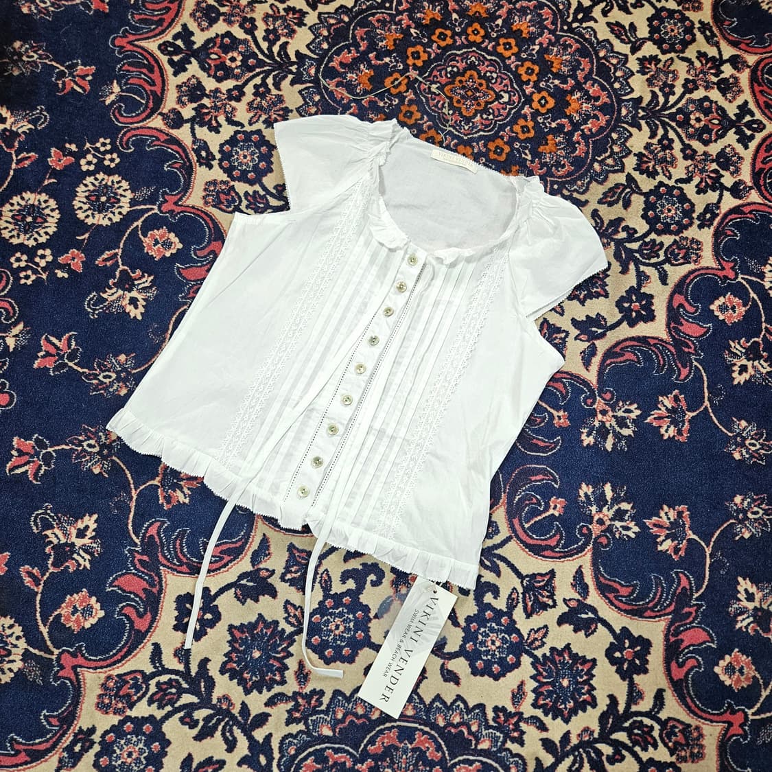 (새상품)비키니벤더 에리디아 레이스 프릴 셔츠 Free 상품이미지2