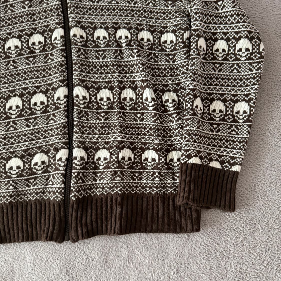 Skull knit hoodie 상품이미지3