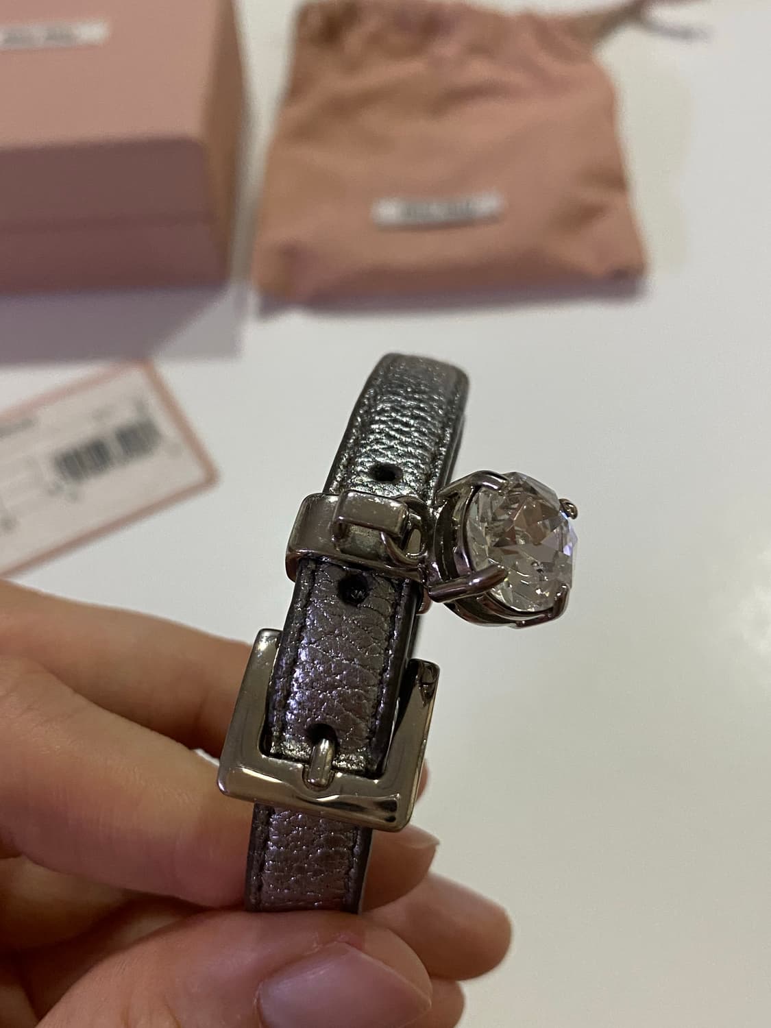 미우미우(miumiu) 실버 스톤참 팔찌/브레이슬릿 상품이미지3